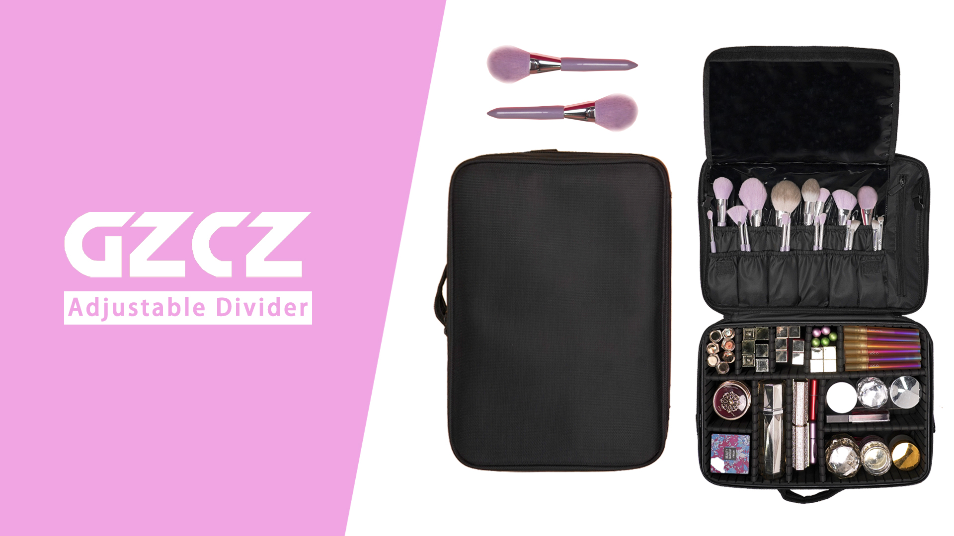 Amazon.com : gzcz Large Capacity Travel Makeup Train Case